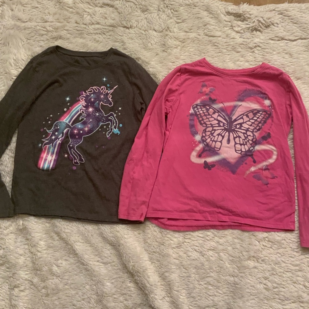 The children’s place unicorn and butterfly shirt size 7/8